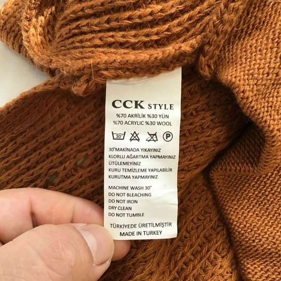 CCK Style Women's Mustard Long Sleeve Open Front Waffle-Knit Cardigan Size 3XL - Picture 10 of 11